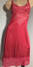 Vtg Lace Bust Full Nylon Dress Slip 36 USA