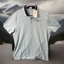    Nike   Golf Tour Dri-Fit Polo Armory Blue Shirt   Men  s Sz XL   80