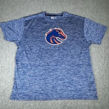 Boise State Shirt Men’s 2XL (50-52) Blue Logo Russell Athletics Lightweight