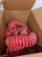 Red Steel Coiled & Self Storing Hose 1/2" ID 15 ft. Long Qty 6 B12220