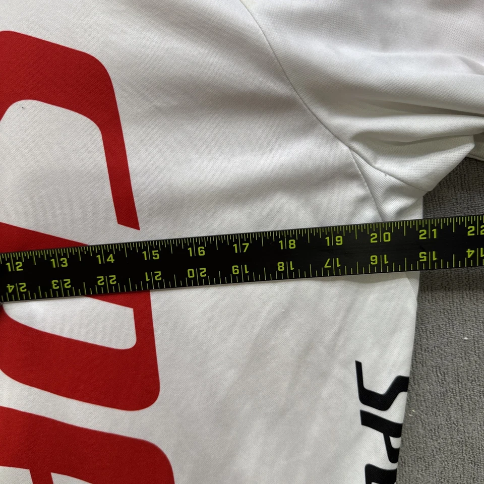 Camiseta deportiva de ciclismo de manga larga especializada blanca roja cremallera completa bicicleta de carretera para hombre XL Foto 4 de 4