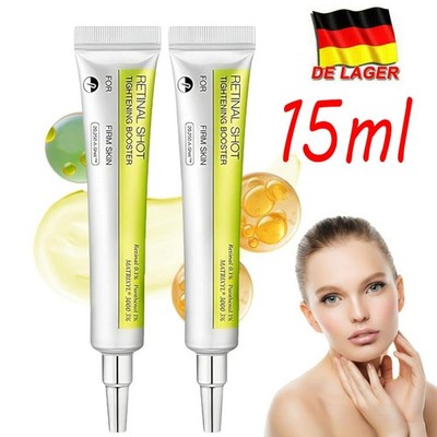 2PCS Retinol Shot Tightening Booster, Retinal Serum, Retinol Creme Gesicht Gegen