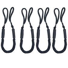 Bungee Dock Lines for Boat Shock Absorb Dock Tie Mooring Rope Boat Black