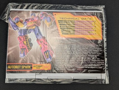Transformers Botcon 2010 G2 Redux Spark Paperwork ONLY Timelines FunPub