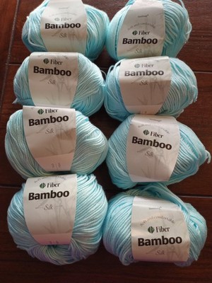 Wollpaket Bambus Silk Kaschmir 8x50 Gr Farbe Gletscher Blau