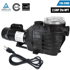 2 1/2HP Inground Swimming Spa Pool Pump 9000GPH 98FT Hmax Motor 2" NPT 110V-230V