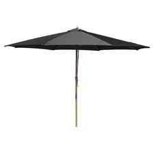 LAGarden 9'/13' Solid Wood Patio Umbrella for Resort Hotel School Outdoor Area