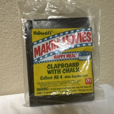 McDonald's Happy Meal Toy, 1993 - Makin' Movies Clapboard with Chalk, New in Pkg