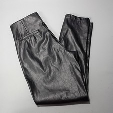 Old Navy Womens Size 2 Black Extra High Rise Skinny Faux Leather Pants Stretch