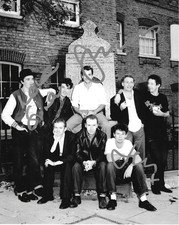 * THE POGUES * signed 8x10 photo * SPIDER STACY, JEM FINER & JAMES FEARNLEY *COA