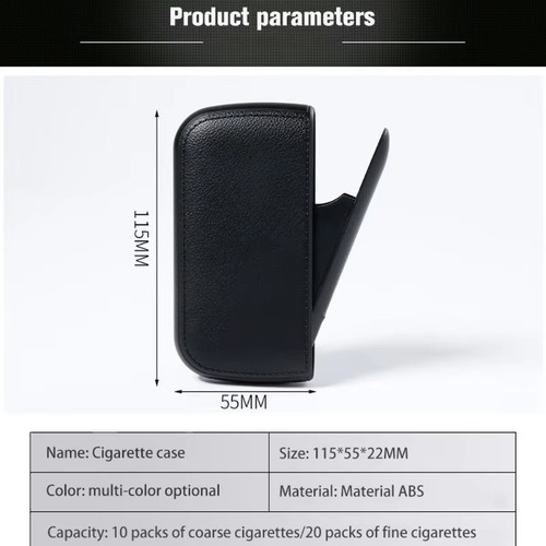 ⚡Funda de cigarrillo de cuero negra con encendedor de tungsteno USB elegante regalo🚬 - Imagen 4 de 5