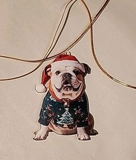 Bulldog Christmas Ornament - Acrylic English Bulldog Ornament