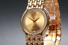 Near MINT Raymond Weil Fidelio 4802 18K Gold Plated Diamond Quartz Mens Watch
