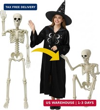 36" 3 ft Halloween Posable Human Skeleton Decorations 1PCS - Full Body Plast