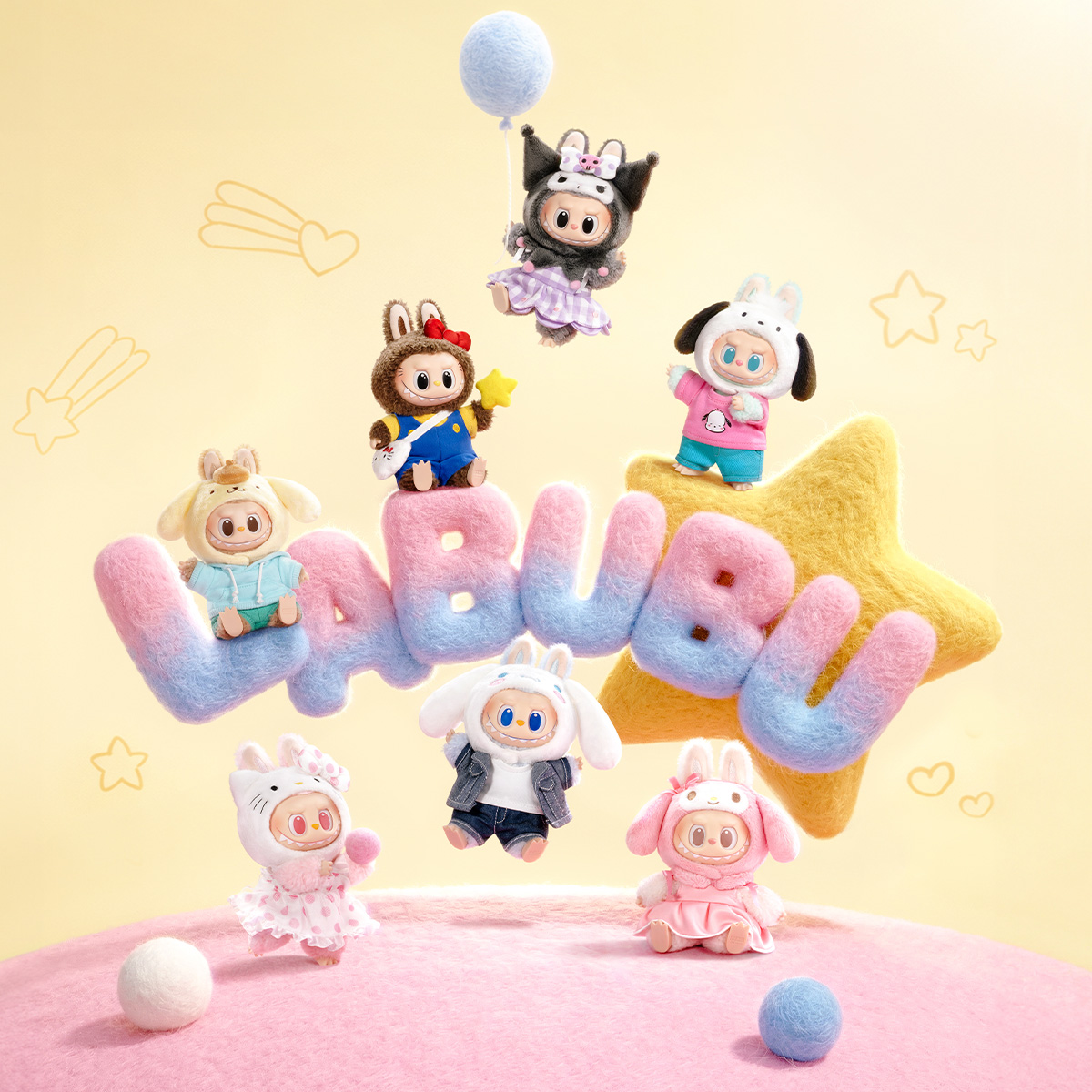 POP MART LABUBU THE MONSTERSx Hello Kitty and Friends Series-Vinyl