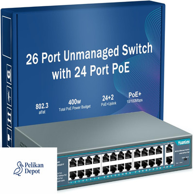 YuanLey PoE Switch 26 Port 24 PoE 100Mbps 2
