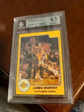 1983-84 Star James Worthy Rookie Card BGS 6.5 #25 Centering 9! LA Lakers HOF 