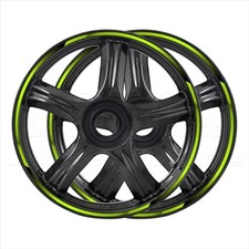 Motorcycle Reflective Rim Tapes Sticker Stripe 17 inch Wheel Decal Willow Green