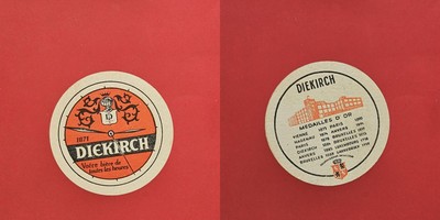 Diekirch Red Circle Brewery Beer Mat Beer