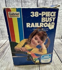 Vintage Gabriel Child Guidance Railroad 38 Pieces In Original Box - Train