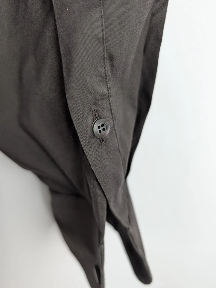 Camisa de vestir para hombre Prada marrón manga larga abotonada talla M/L hecha en Italia Foto 3 de 4