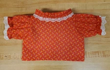 RED FLOWER BLOUSE W/  LACE for 16"  CPK Cabbage Patch Kids