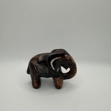Vtg Soapstone Beautiful Carved Elephant 2.5" X 3"