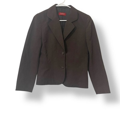 Taifun Collection Brown Blazer Jacket Women's Business Career Coat 42
