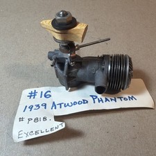 Rare 1939 Vintage Atwood Phantom Ignition Model Airplane Engine Airplane