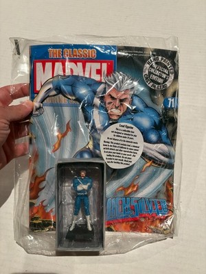 Classic Marvel QUICKSILVER EAGLEMOSS Lead Figurine w/ Magazine