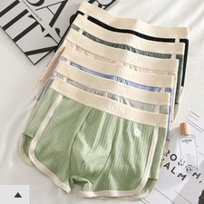 Diverse Color Options for Men's Stripe Boxer Briefs with U Shape Pouch