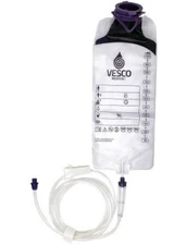 Vesco Gravity Feeding Bag Set, Large Bore, 30 COUNT 1000mL with ENFit Connector