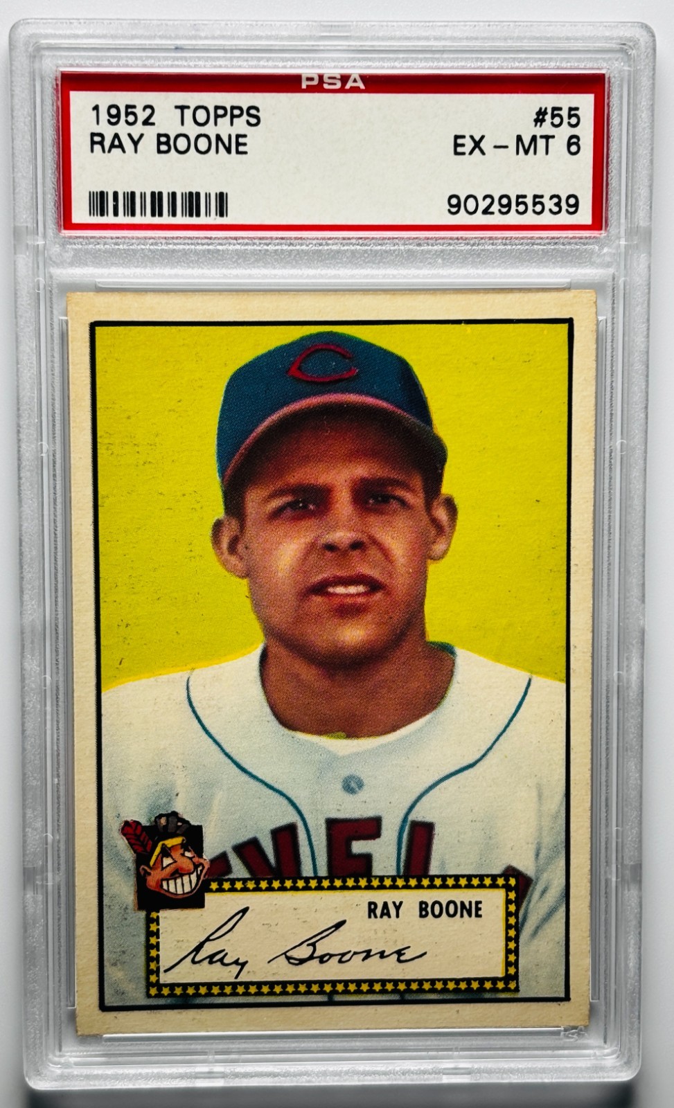 1952 Topps #55 RAY BOONE PSA 6 EX-MT, Black Back, Centered!