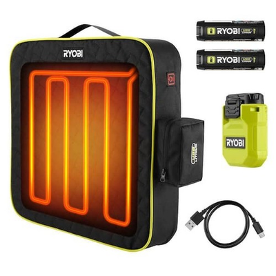 #ad RYOBI FVT51K USB Lithium Cordless Heated Cushion Kit w 2 Batteries amp; Charger NEW $43.99