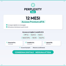 Perplexity Pro AI 12 mesi (1 anno) (IT) - Attiva istantaneamente - tramite...