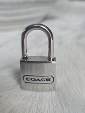 Vintage Coach Mini Padlock Silver Tone No Key Travel Or Bag Accessory