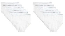 2 Packs Boys Hanes White Tagless Briefs Wicking Cool, No Ride Up 6 12 Count Lg