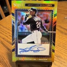 2025 Panini Select Ken Griffey Jr, Legendary Signatures Gold 06/10 Mariners