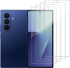 4 Pack Tempered Glass Screen Protectors for Samsung Galaxy Z Fold 7, 9H Hardness