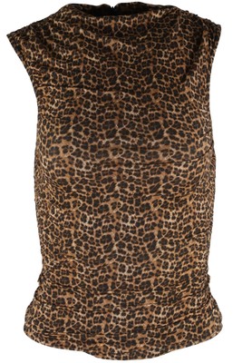 MIAOU BROWN JERSEY TOP XXSMALL