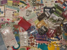 Huge Lot Art / Journal / scrapbooking 1025 Supplies Stickers EMBELLISHMENTS NEW