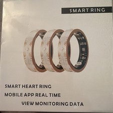 Smart Heart Ring Mobile App Compatible, Gold, Size 8