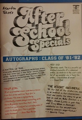 Martin Tahse's After School Specials: Autographs Class of '81-'82 (Dvd Set) ...