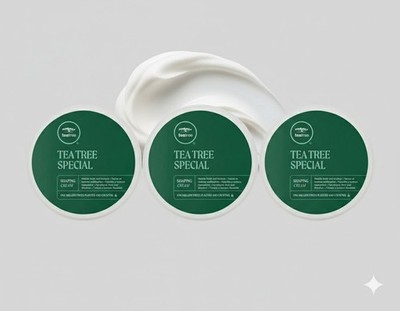 (3) Jars of Paul Mitchell Tea Tree Shaping Cream   3 @ 3oz. Ea.   Factory sealed