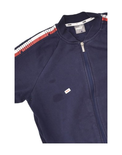 PUMA Womens Tracksuit Top Jacket UK 12 Medium Navy Blue Cotton CT10 - Picture 3 of 4