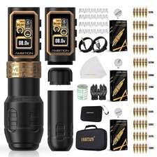 Ambition Epoch Max Wireless Tattoo Machine Kit 1.0-5.0mm Stroke 2400mAh Full Set