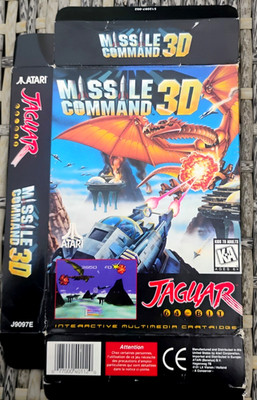 Missile Command 3D DISPLAY BOX Atari Jaguar- Damaged - # 07