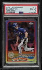 2024 Topps Chrome 1989 Topps Baseball Evan Carter #89CB-13 PSA 10 GEM MT 05go
