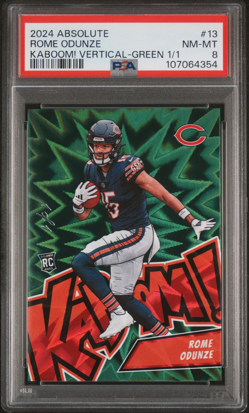 Rome Odunze Panini Absolute Kaboom! Vertical #13 Green 1/1