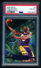 1996 Metal Kobe Bryant Cyber Metal RC PSA 8 NM-MT Lakers HOF Rookie Card!. rookie card picture